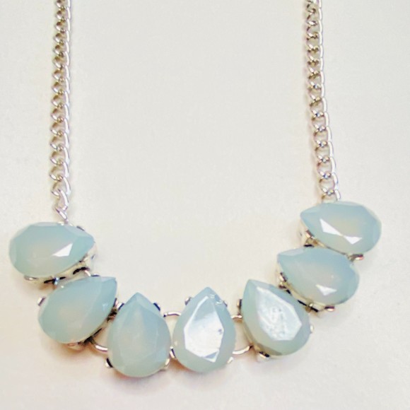 Necklace And Earrings Jewelry Pear Shape Set Lab Created Moonstones Stones - Picture 4 of 15